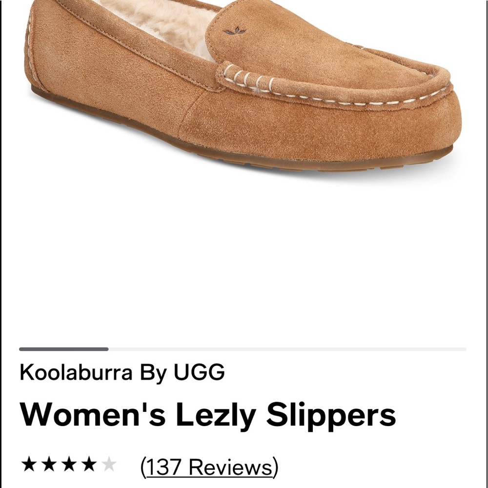UGG Chestnut fur lined slipper